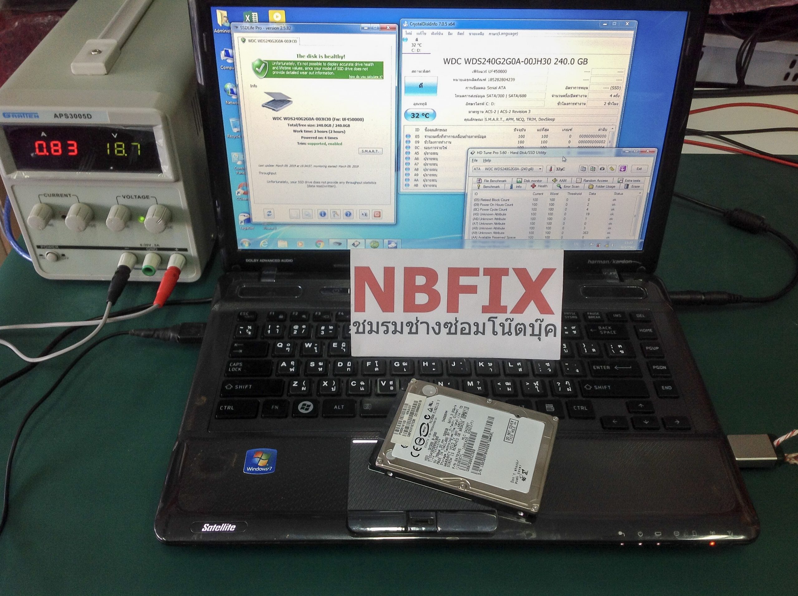 TOSHIBA M645 เปลี่ยน SSD