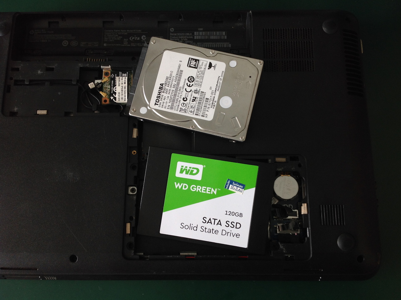 HP 1000 เปลี่ยน SSD