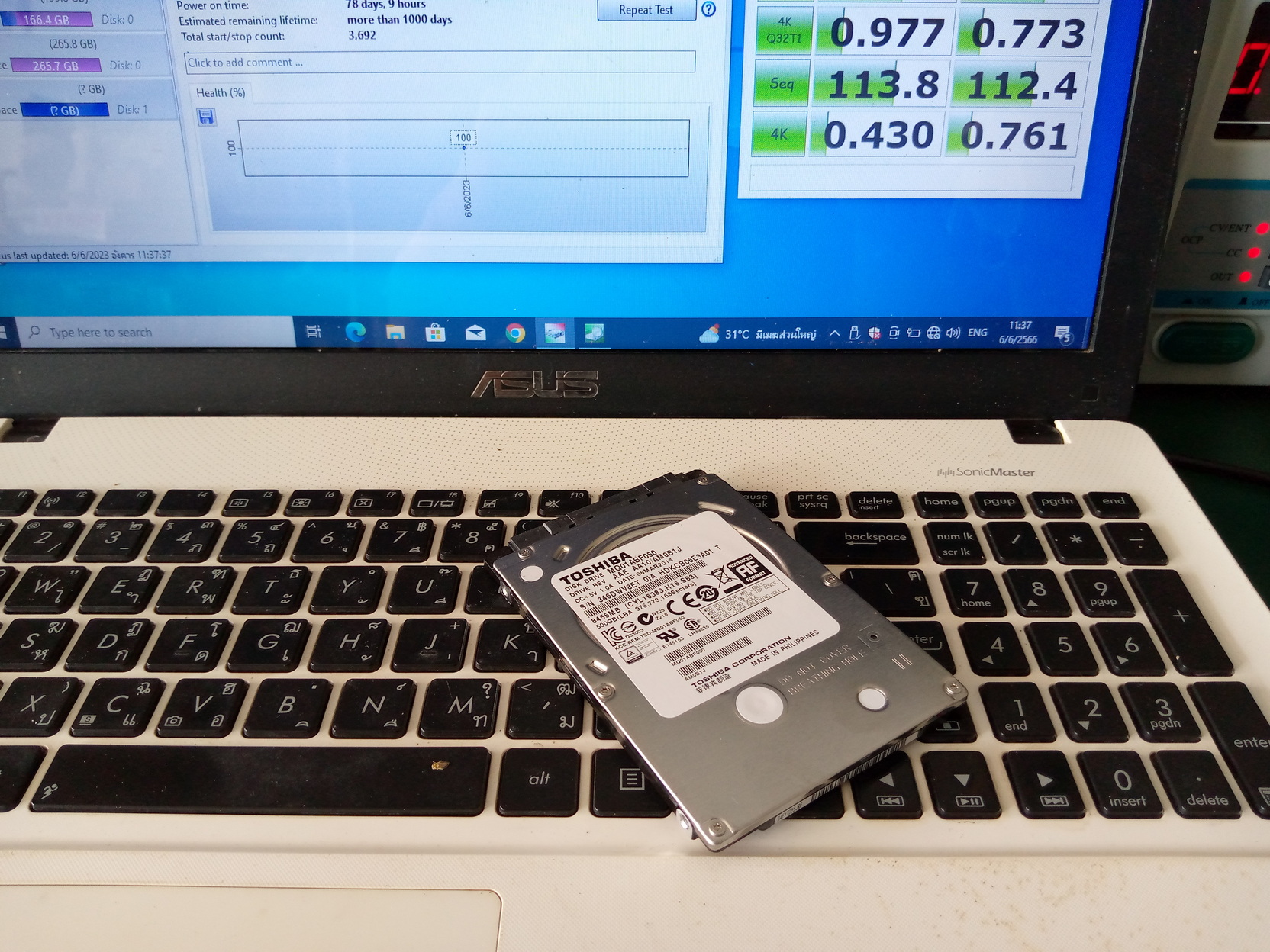 ASUS K550LD เปลี่ยน HDD มือ2