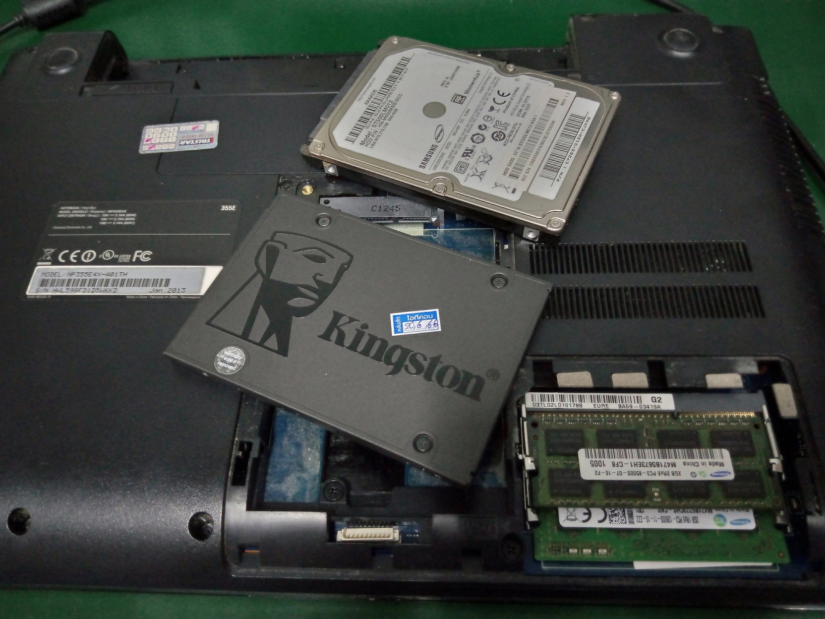 SAMSUNG NP355E4X เปลี่ยน SSD