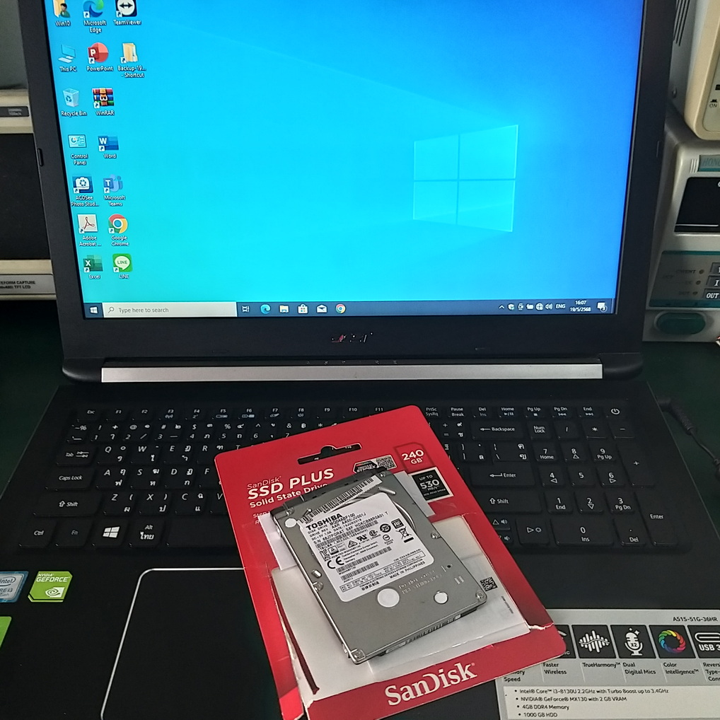 อัพเกรดเครื่อง เปลี่ยน SSD ACER A515-51G